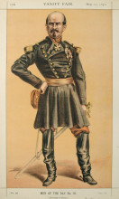 Репродукция картины "men of the day no.100 caricature of gen louis jules trochu, caption reads" художника "тиссо джеймс"