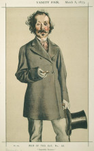 Копия картины "men of the day no.580 caricature of mr.thomas mayne reid" художника "тиссо джеймс"