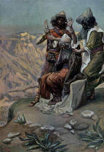 Картина "moses on the mountain during the battle, as in exodus" художника "тиссо джеймс"