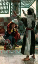 Картина "nathan rebukes david, as in 2 samuel 120" художника "тиссо джеймс"