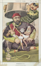 Репродукция картины "sovereigns no.50 caricature of sultan abdul aziz of turkey" художника "тиссо джеймс"