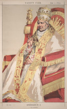 Репродукция картины "sovereigns no.60 caricature of pope pius ix" художника "тиссо джеймс"