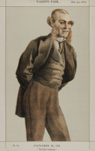 Репродукция картины "statesmen no.1300 caricature of mr roger eykyn, liberal m.p. for windsor" художника "тиссо джеймс"