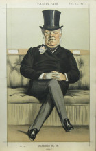 Репродукция картины "caricature of henry william eaton m.p." художника "тиссо джеймс"