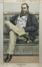 Копия картины "caricature of lionel dawson damer m.p." художника "тиссо джеймс"