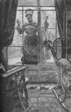 Репродукция картины "woman at the window" художника "тиссо джеймс"