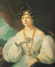 Репродукция картины "portrait of a woman" художника "барабаш миклош"
