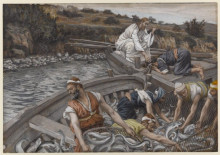 Копия картины "the miraculous draught of fishes (la pêche miraculeuse)" художника "тиссо джеймс"