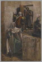Репродукция картины "the first denial of saint peter (premier reniement de saint pierre )" художника "тиссо джеймс"