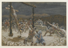 Картина "the raising of the cross (l&#39;élévation de la croix)" художника "тиссо джеймс"