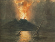 Репродукция картины "the eruption of the vesuv" художника "барабаш миклош"