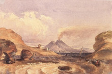 Копия картины "vesuvius seen from the island of capri" художника "барабаш миклош"