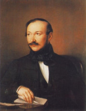 Картина "portrait of poet mih&#225;ly v&#246;r&#246;smarty" художника "барабаш миклош"