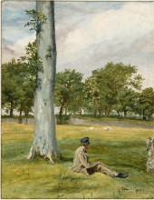 Копия картины "landscape with figure" художника "тиффани луис комфорт"