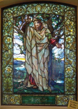 Копия картины "sermon on the mount (stained-glass window in the arlington street church, boston)" художника "тиффани луис комфорт"