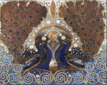 Репродукция картины "peacock mosaic from entrance hall of the henry o. havemeyer house" художника "тиффани луис комфорт"