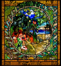 Копия картины "summer panel from the four seasons window" художника "тиффани луис комфорт"
