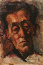 Репродукция картины "self-portrait" художника "тихань лайош"