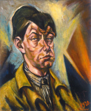 Картина "self-portrait" художника "тихань лайош"