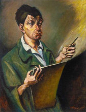 Копия картины "self-portrait" художника "тихань лайош"