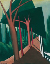 Копия картины "three trees" художника "тихань лайош"