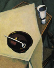 Копия картины "still-life with pipe" художника "тихань лайош"