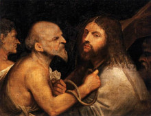 Репродукция картины "christ carrying the cross" художника "тициан"