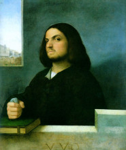 Репродукция картины "portrait of a venetian nobleman" художника "тициан"