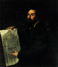 Копия картины "portrait of giulio romano" художника "тициан"