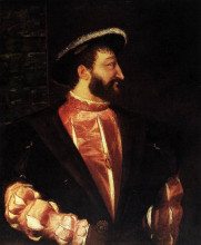 Копия картины "portrait of francis i" художника "тициан"