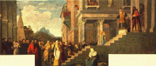 Копия картины "presentation of the virgin at the temple" художника "тициан"