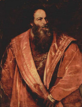 Копия картины "portrait of pietro aretino" художника "тициан"