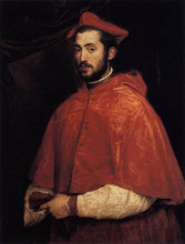 Репродукция картины "cardinal alessandro farnese" художника "тициан"