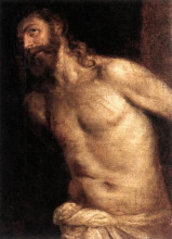 Репродукция картины "the scourging of christ" художника "тициан"
