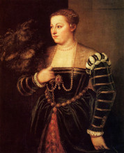 Репродукция картины "portrait of lavinia, his daughter" художника "тициан"