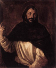 Репродукция картины "st dominic" художника "тициан"