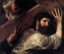 Репродукция картины "christ carrying the cross" художника "тициан"
