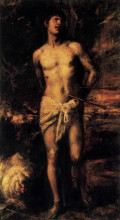 Репродукция картины "st sebastian" художника "тициан"