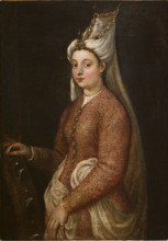 Картина "cameria, daughter of suleiman the magnificent" художника "тициан"