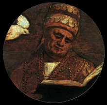 Репродукция картины "st gregory the great" художника "тициан"