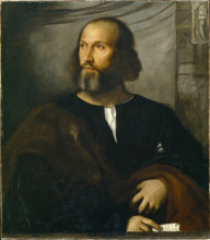 Репродукция картины "portrait of a bearded man" художника "тициан"