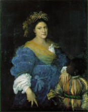 Репродукция картины "portrait of laura de dianti" художника "тициан"