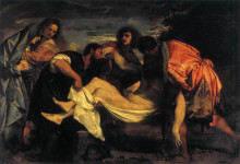Копия картины "entombment of christ" художника "тициан"