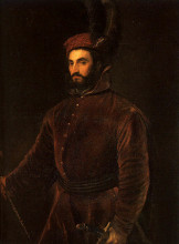 Картина "portrait of ippolito de medici in a hungarian costume" художника "тициан"