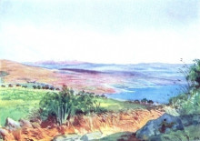 Картина "our first sight of lake galilee" художника "томпсон элизабет"