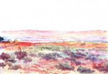 Картина "the plain of the jordan, looking from new jericho towards mount pisgah" художника "томпсон элизабет"