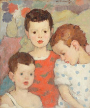 Копия картины "three brothers (the painter&#39;s children)" художника "тоница николае"