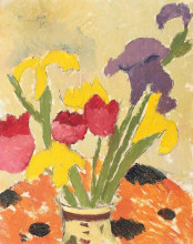 Репродукция картины "iris and lillies" художника "тоница николае"