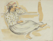 Картина "little tatar girl" художника "тоница николае"