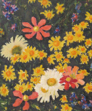 Копия картины "field flowers" художника "тоница николае"